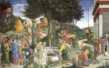 Escenas de la vida de Moisés Sandro Botticelli Pinturas al óleo